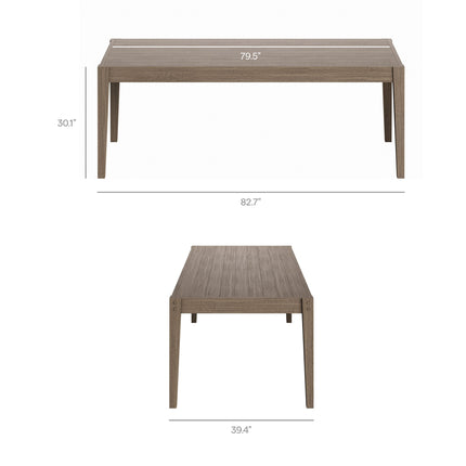 Modway EEI-7271 Northlake 9-Piece Outdoor Patio Teak Wood Dining Set Modway
