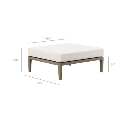 Modway EEI-7273 Northlake Outdoor Patio Teak Wood Loveseat and Ottoman Set Modway