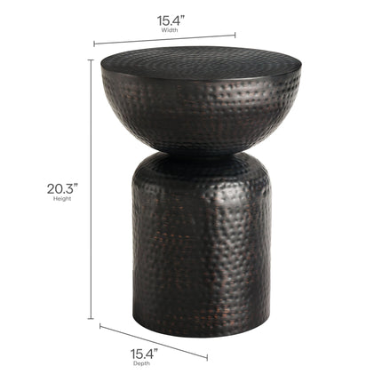 Modway EEI-7278 Mella Metal Hammered Side Table Modway