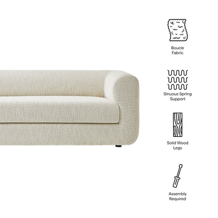 Modway EEI-7280 Leif 89" Boucle Upholstered Sofa Modway