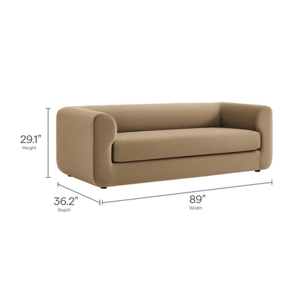 Modway EEI-7281 Leif 89" Performance Velvet Upholstered Sofa Modway
