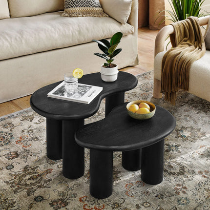 Modway EEI-7283 Hackney Mango Wood Nesting Coffee Table Set Modway