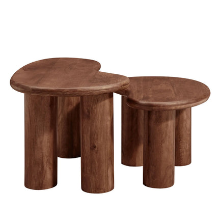 Modway EEI-7283 Hackney Mango Wood Nesting Coffee Table Set Modway
