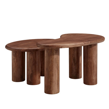 Modway EEI-7283 Hackney Mango Wood Nesting Coffee Table Set Modway