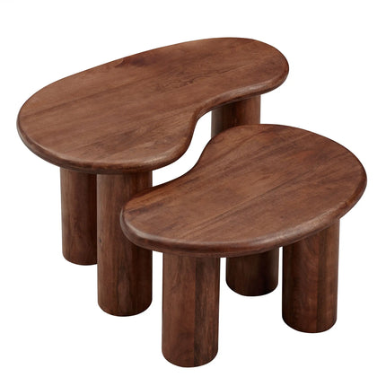 Modway EEI-7283 Hackney Mango Wood Nesting Coffee Table Set Modway