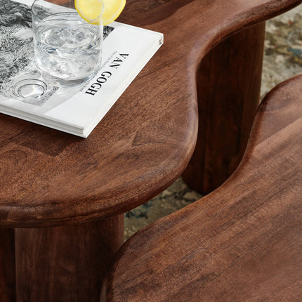 Modway EEI-7283 Hackney Mango Wood Nesting Coffee Table Set Modway