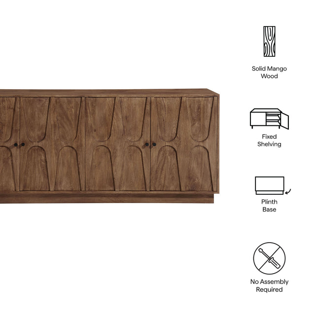 Modway EEI-7285 Veda 72" Mango Wood Sideboard Cabinet Modway