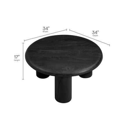 Modway EEI-7286 Mavina Round Mango Wood Coffee Table Modway