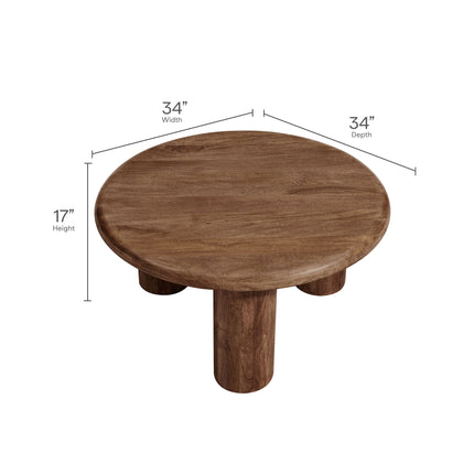 Modway EEI-7286 Mavina Round Mango Wood Coffee Table Modway