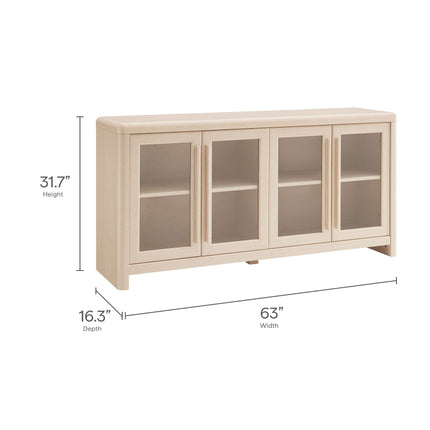 Modway EEI-7287 Evren 4-Door Sideboard Storage Display Cabinet Modway