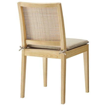 Modway EEI-7288 Ovard Wood and Rattan Dining Chair Modway