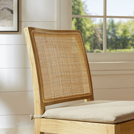 Modway EEI-7288 Ovard Wood and Rattan Dining Chair Modway