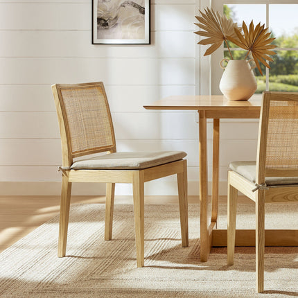 Modway EEI-7288 Ovard Wood and Rattan Dining Chair Modway