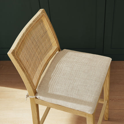 Modway EEI-7289 Ovard Wood and Rattan Bar Stool Modway