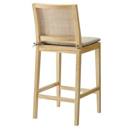 Modway EEI-7290 Ovard Wood and Rattan Counter Stool Modway