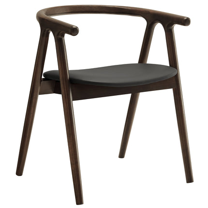 Modway EEI-7291 Henry Vegan Leather and Wood Dining Chair Modway