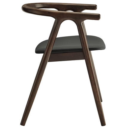 Modway EEI-7291 Henry Vegan Leather and Wood Dining Chair Modway
