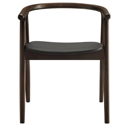 Modway EEI-7291 Henry Vegan Leather and Wood Dining Chair Modway
