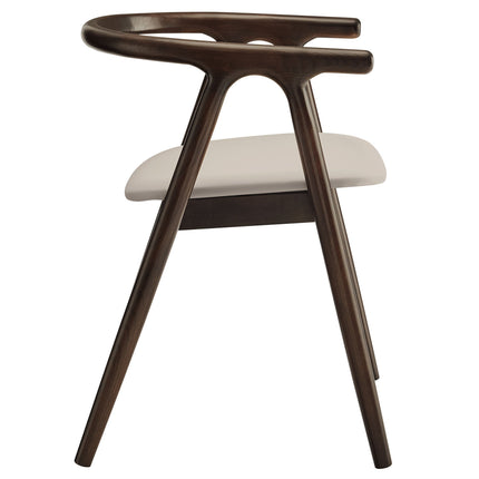Modway EEI-7291 Henry Vegan Leather and Wood Dining Chair Modway