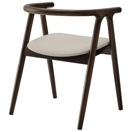Modway EEI-7291 Henry Vegan Leather and Wood Dining Chair Modway