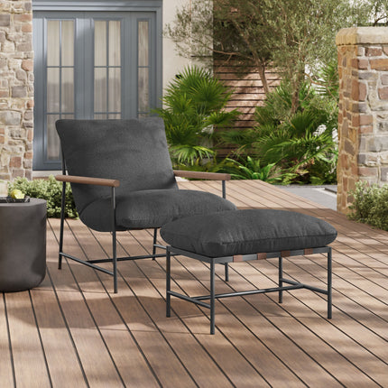 Modway EEI-7292 Raya Outdoor Patio Boucle Lounge Chair and Ottoman Modway