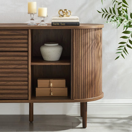Modway EEI-7293 Harlan 67" Fluted Oval Sideboard Cabinet Modway