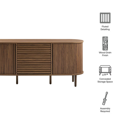 Modway EEI-7293 Harlan 67" Fluted Oval Sideboard Cabinet Modway