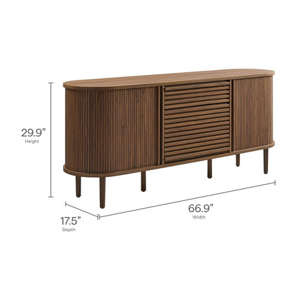 Modway EEI-7293 Harlan 67" Fluted Oval Sideboard Cabinet Modway