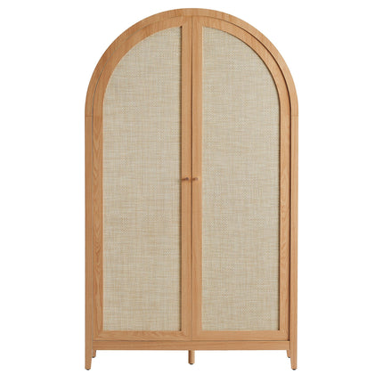 Modway EEI-7294 Calista 79" Tall Wide Rattan Arched Storage Cabinet Modway