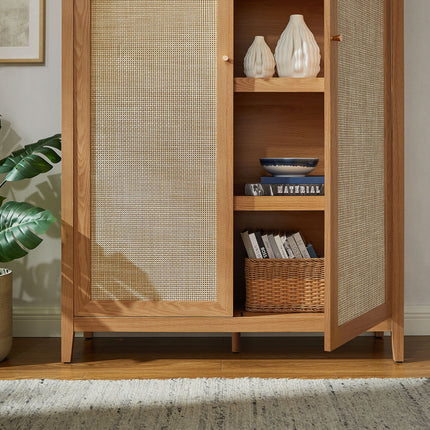 Modway EEI-7294 Calista 79" Tall Wide Rattan Arched Storage Cabinet Modway