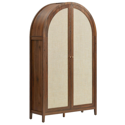 Modway EEI-7294 Calista 79" Tall Wide Rattan Arched Storage Cabinet Modway