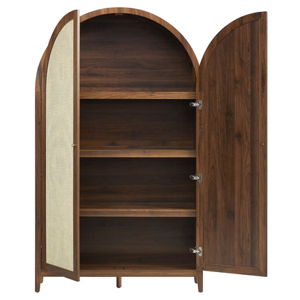 Modway EEI-7294 Calista 79" Tall Wide Rattan Arched Storage Cabinet Modway