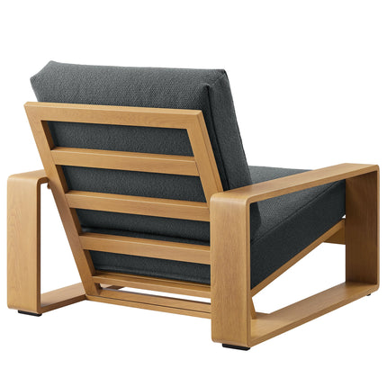 Modway EEI-7296 Lirienne Outdoor Patio Aluminum Faux Wood Armchair Modway