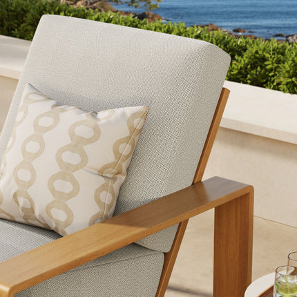 Modway EEI-7296 Lirienne Outdoor Patio Aluminum Faux Wood Armchair Modway