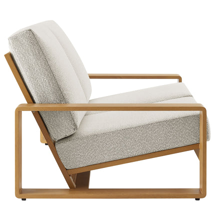Modway EEI-7297 Lirienne Outdoor Patio Aluminum Faux Wood Loveseat Modway