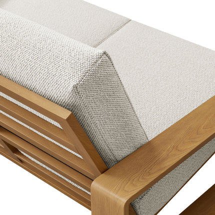 Modway EEI-7297 Lirienne Outdoor Patio Aluminum Faux Wood Loveseat Modway