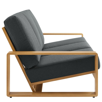 Modway EEI-7304 Lirienne 2-Piece Outdoor Patio Aluminum Faux Wood Furniture Set Modway