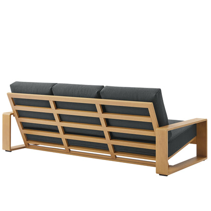 Modway EEI-7304 Lirienne 2-Piece Outdoor Patio Aluminum Faux Wood Furniture Set Modway