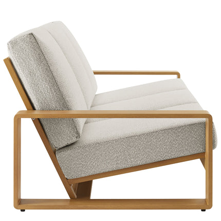 Modway EEI-7298 Lirienne Outdoor Patio Aluminum Faux Wood Sofa Modway