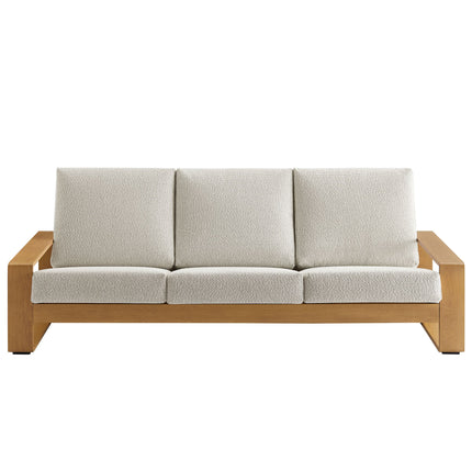 Modway EEI-7298 Lirienne Outdoor Patio Aluminum Faux Wood Sofa Modway
