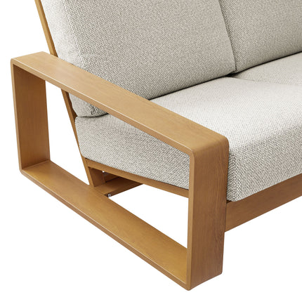 Modway EEI-7298 Lirienne Outdoor Patio Aluminum Faux Wood Sofa Modway