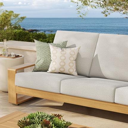 Modway EEI-7298 Lirienne Outdoor Patio Aluminum Faux Wood Sofa Modway
