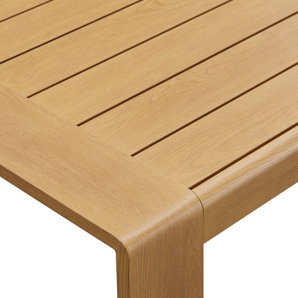 Modway EEI-7299 Lirienne Outdoor Patio Aluminum Faux Wood Coffee Table Modway