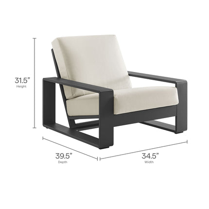 Modway EEI-7306 Lirienne 4-Piece Outdoor Patio Aluminum Furniture Set Modway
