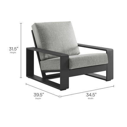 Modway EEI-7306 Lirienne 4-Piece Outdoor Patio Aluminum Furniture Set Modway