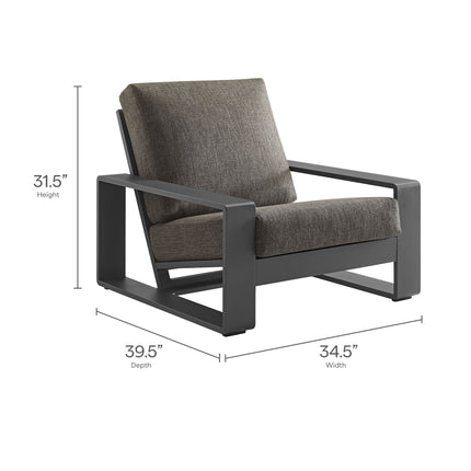 Modway EEI-7306 Lirienne 4-Piece Outdoor Patio Aluminum Furniture Set Modway
