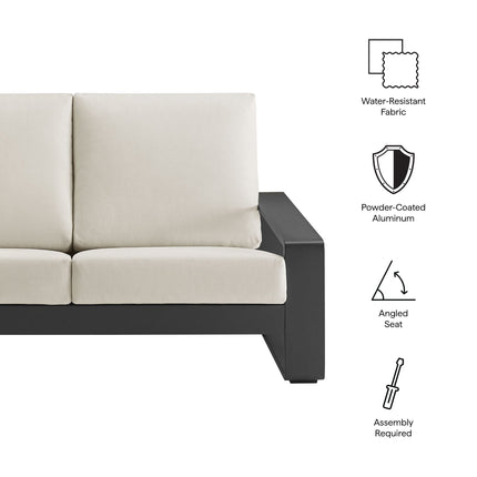 Modway EEI-7301 Lirienne Outdoor Patio Aluminum Loveseat Modway