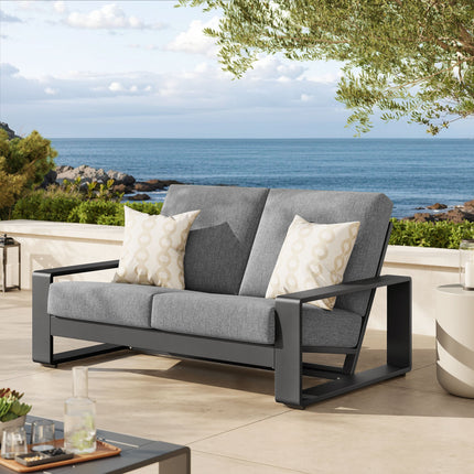 Modway EEI-7301 Lirienne Outdoor Patio Aluminum Loveseat Modway