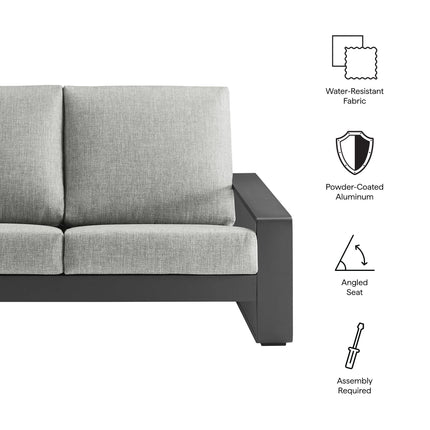 Modway EEI-7301 Lirienne Outdoor Patio Aluminum Loveseat Modway
