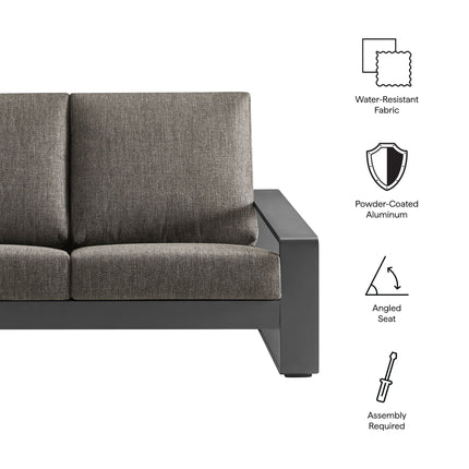Modway EEI-7301 Lirienne Outdoor Patio Aluminum Loveseat Modway